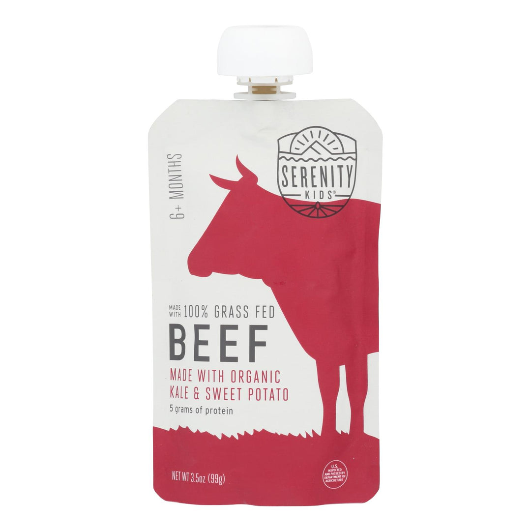 Serenity Kids Llc - Pouch Beef Kale S Pot - Case Of 6 - 3.5 Oz - Maras Green