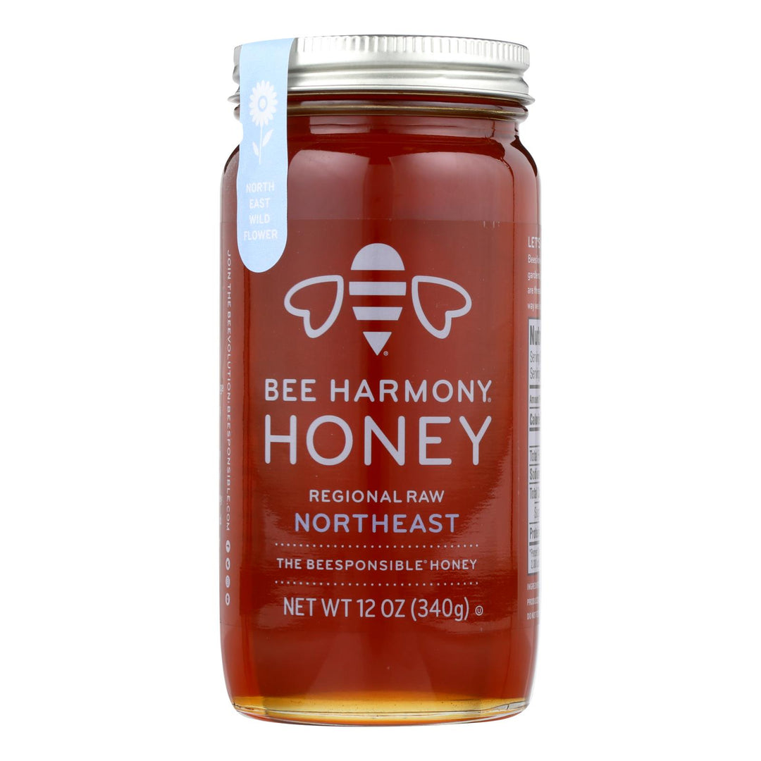 Bee Harmony - Honey - Regional Raw Northeast - Case Of 6 - 12 Oz. - Maras Green