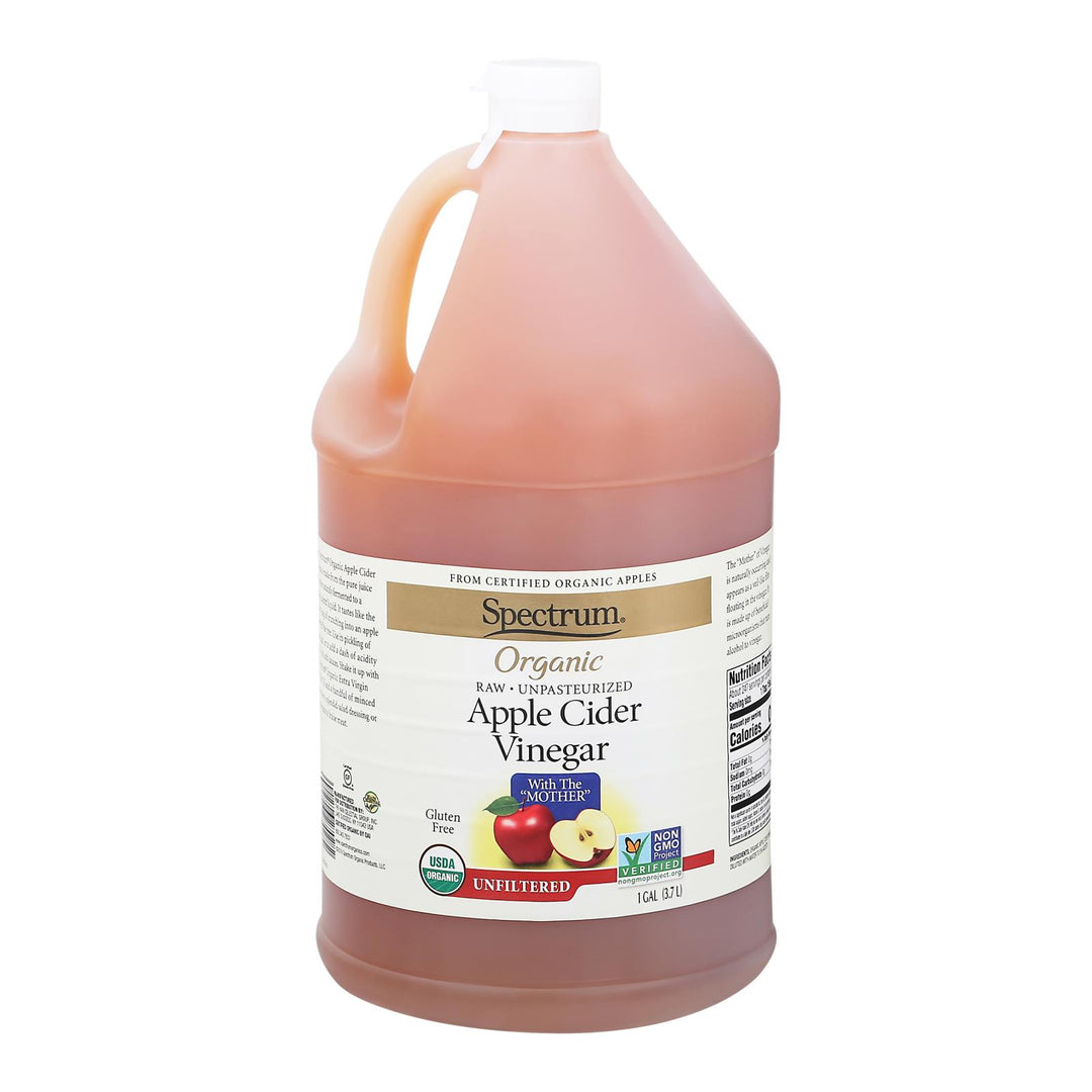 Spectrum Naturals Organic Unfiltered Apple Cider Vinegar - Case Of 4 - 1 Gal - Maras Green