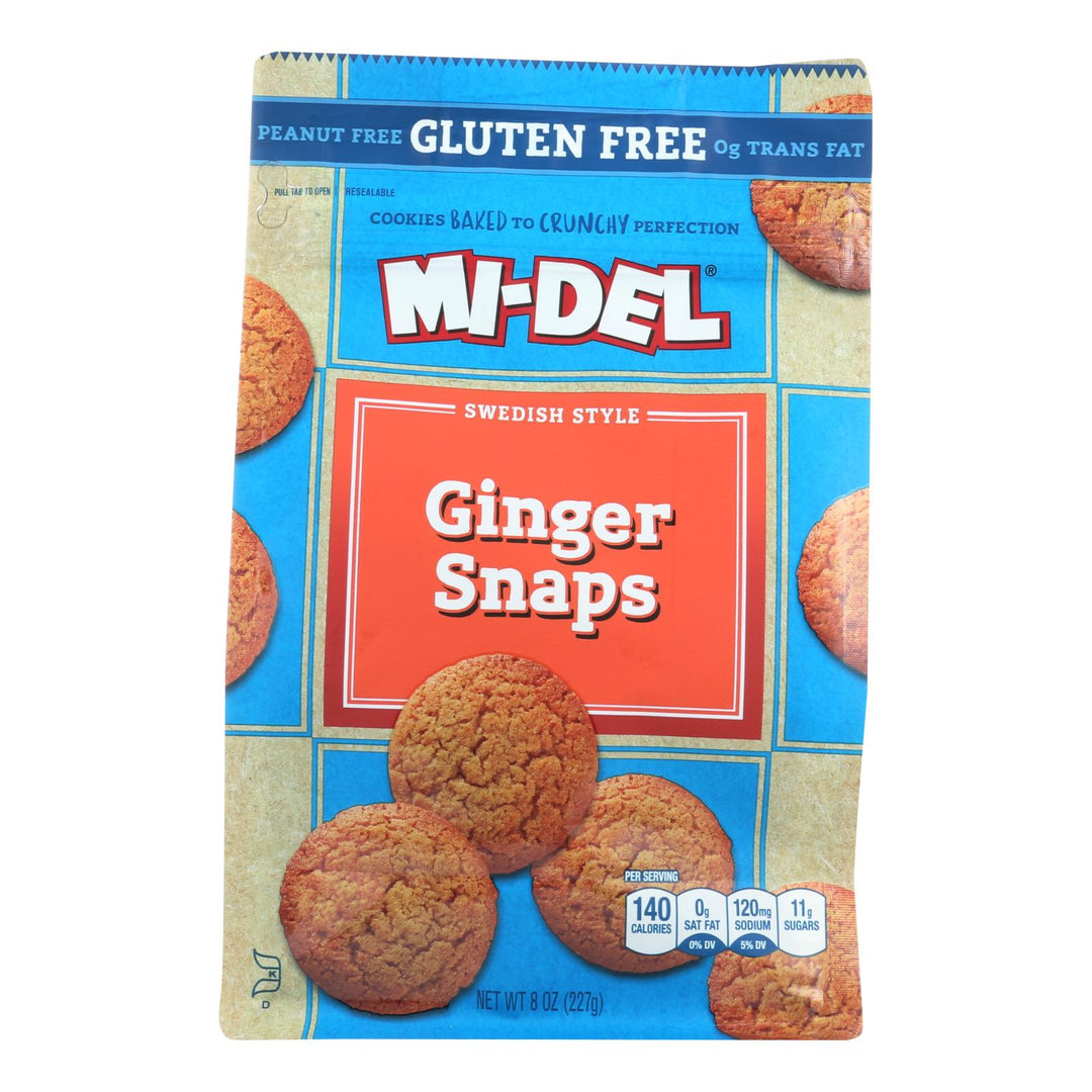Midel Cookies - Ginger Snaps - Case Of 8 - 8 Oz - Maras Green