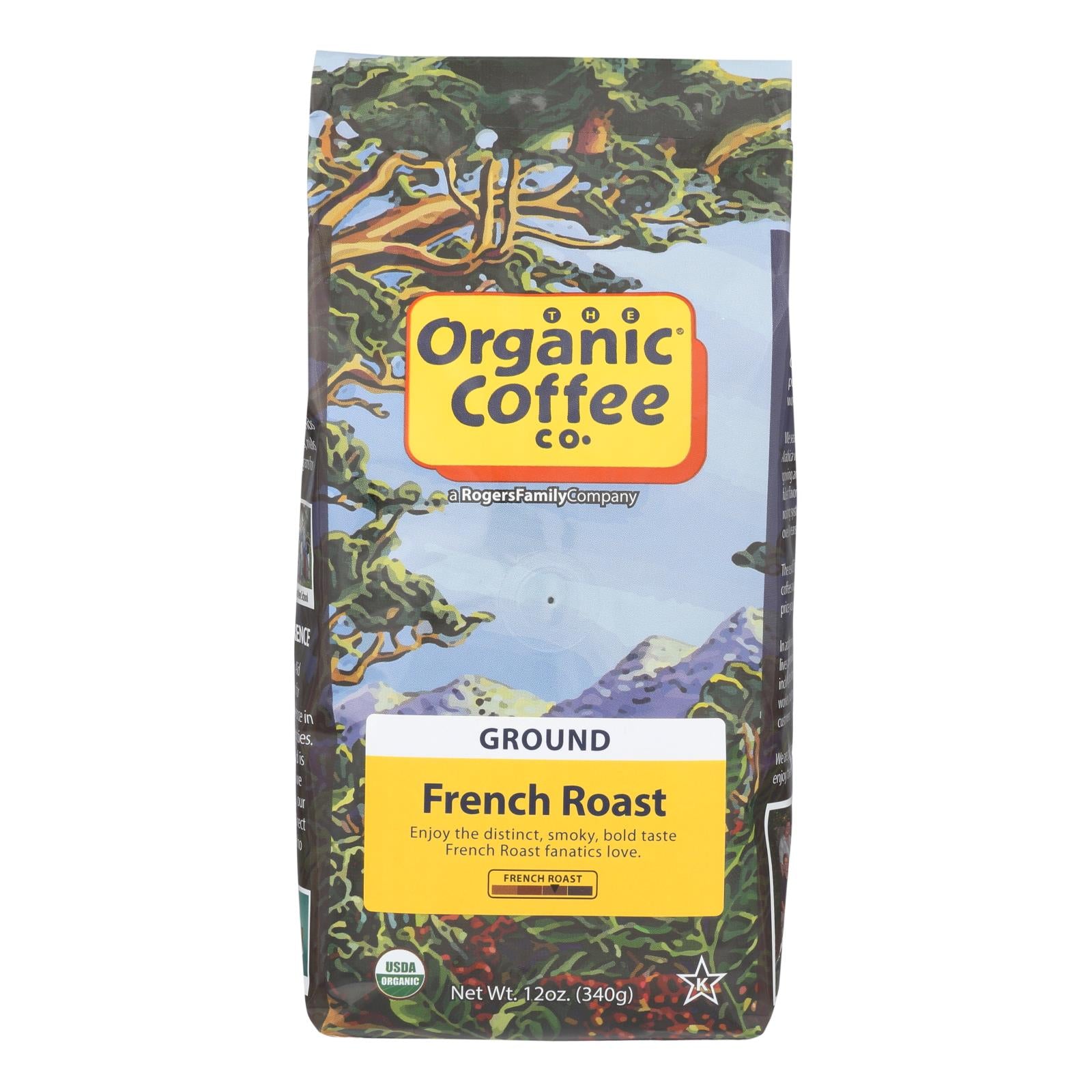 Organic Coffee Coffee - Organic - Ground - French Roast - 12 Oz - Case Of 6 - Maras Green