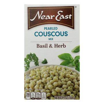 Near East Couscous Mix - Pearl Basil And Herb - Case Of 12 - 5 Oz. - Maras Green