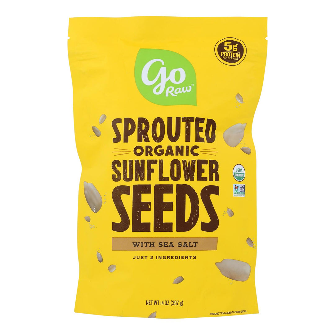 Go Raw Sprouted Seeds, Sunflower With Celtic Sea Salt - Case Of 6 - 14 Oz - Maras Green