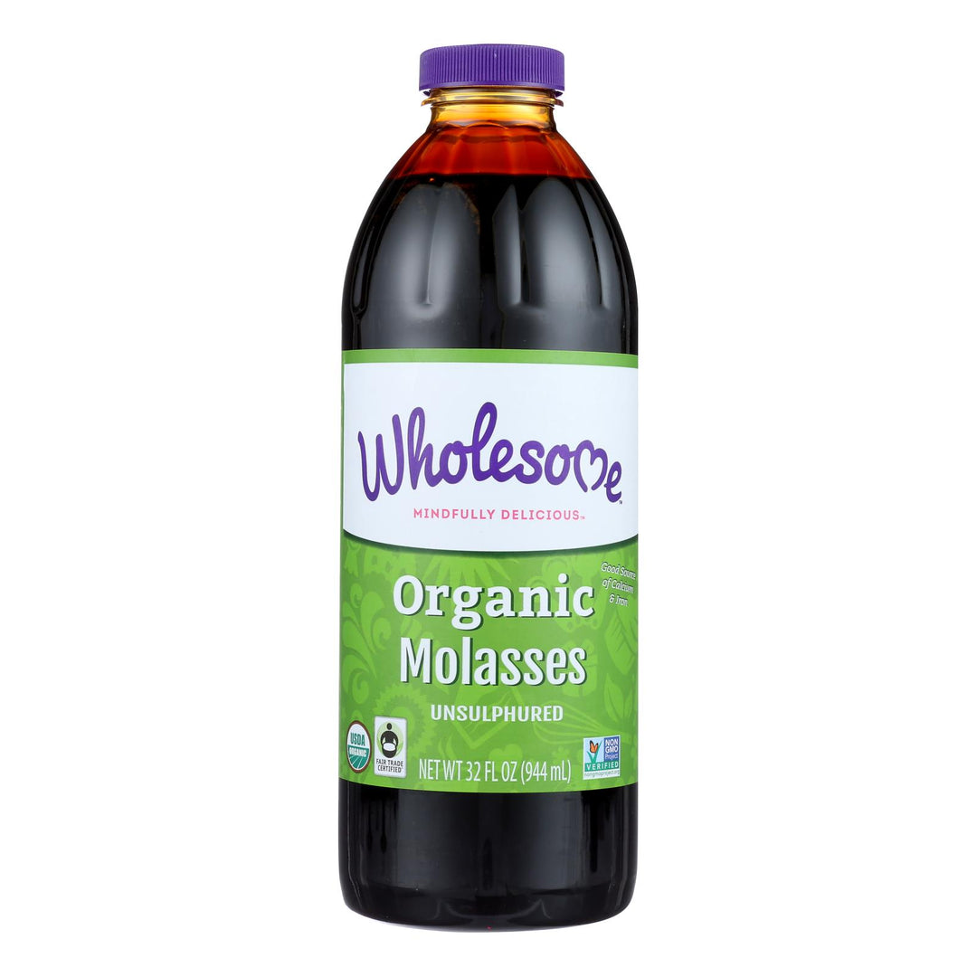 Wholesome Sweeteners Organic Molasses
 - Liquid Sweetener - Case Of 12 - 32 Oz. - Maras Green