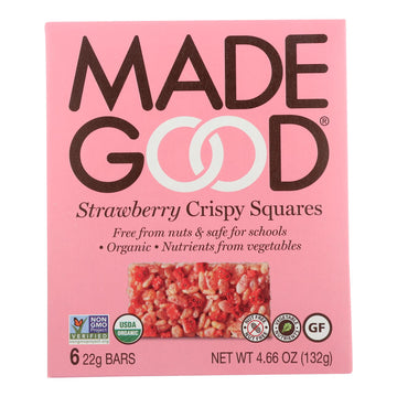 Made Good - Crispy Sqrs Straw - Case Of 6 - 4.68 Oz - Maras Green