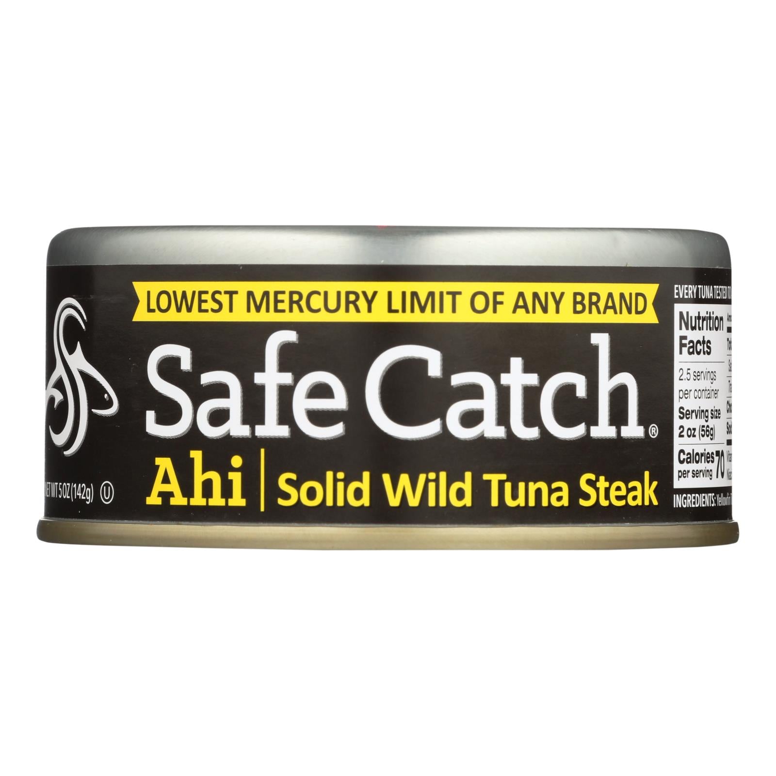 Safe Catch - Tuna Ahi - wild Yellowfin - Case Of 6 - 5 Oz - Maras Green