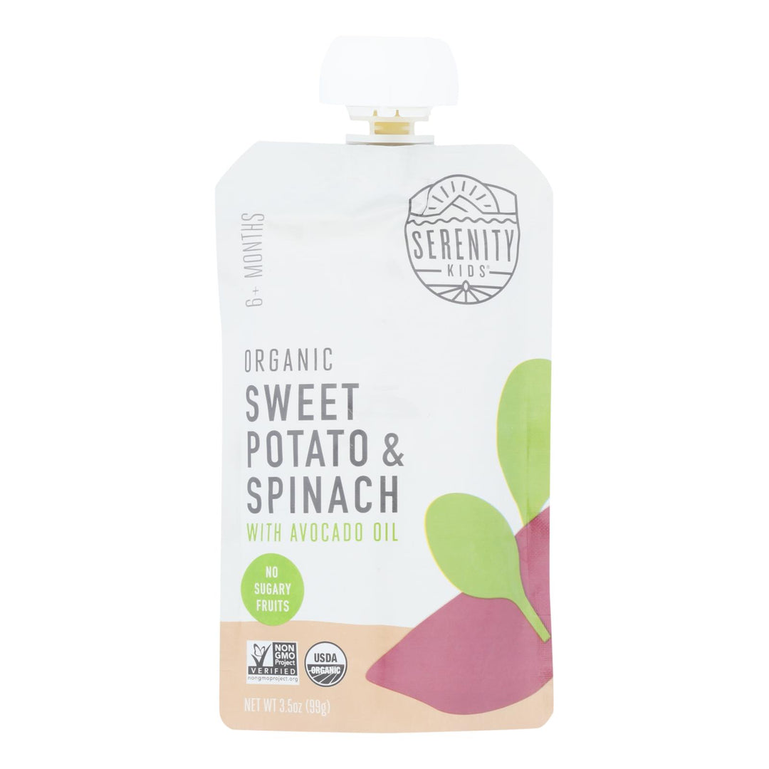 Serenity Kids Llc - Pouch Sweet Pot Spinach - Case Of 6 - 3.5 Oz - Maras Green