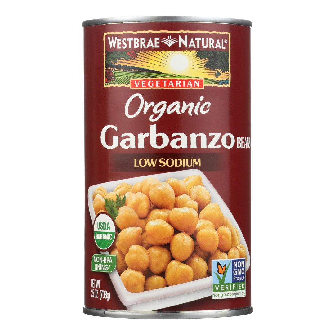 Westbrae Foods Organic Garbanzo Beans - Case Of 12 - 25 Oz. - Maras Green