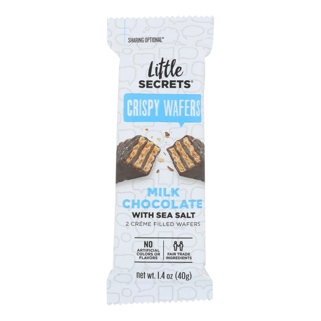Little Secrets Crispy Wafer - Milk Chocolate With Sea Salt - Case Of 12 - 1.4 Oz. - Maras Green