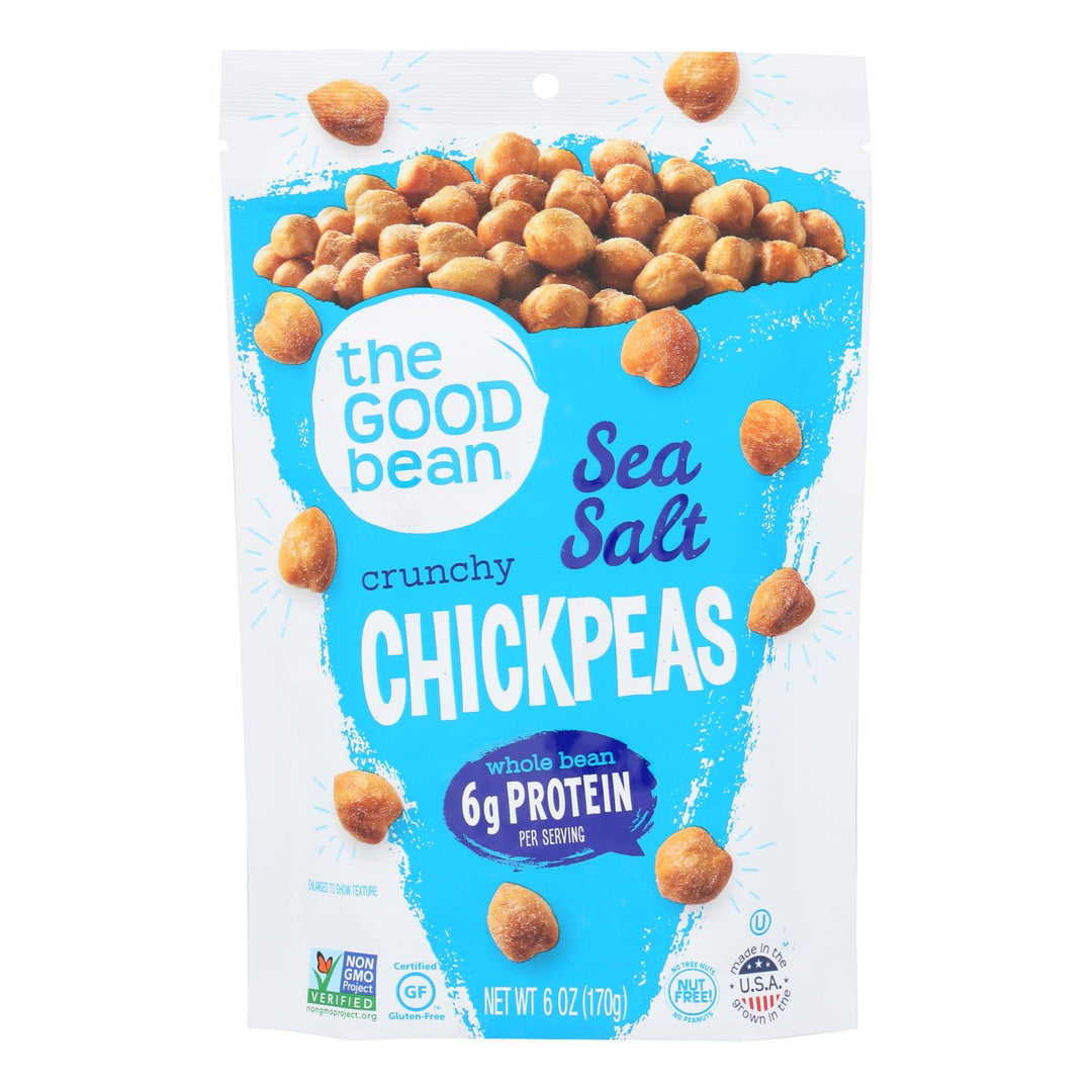 The Good Bean Crispy Crunchy Chickpea Snacks - Sea Salt - Case Of 6 - 6 Oz. - Maras Green