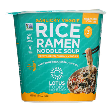 Lotus Foods - Ramen Garlic Vegetable Brown Rice - Case Of 6 - 1.94 Oz - Maras Green