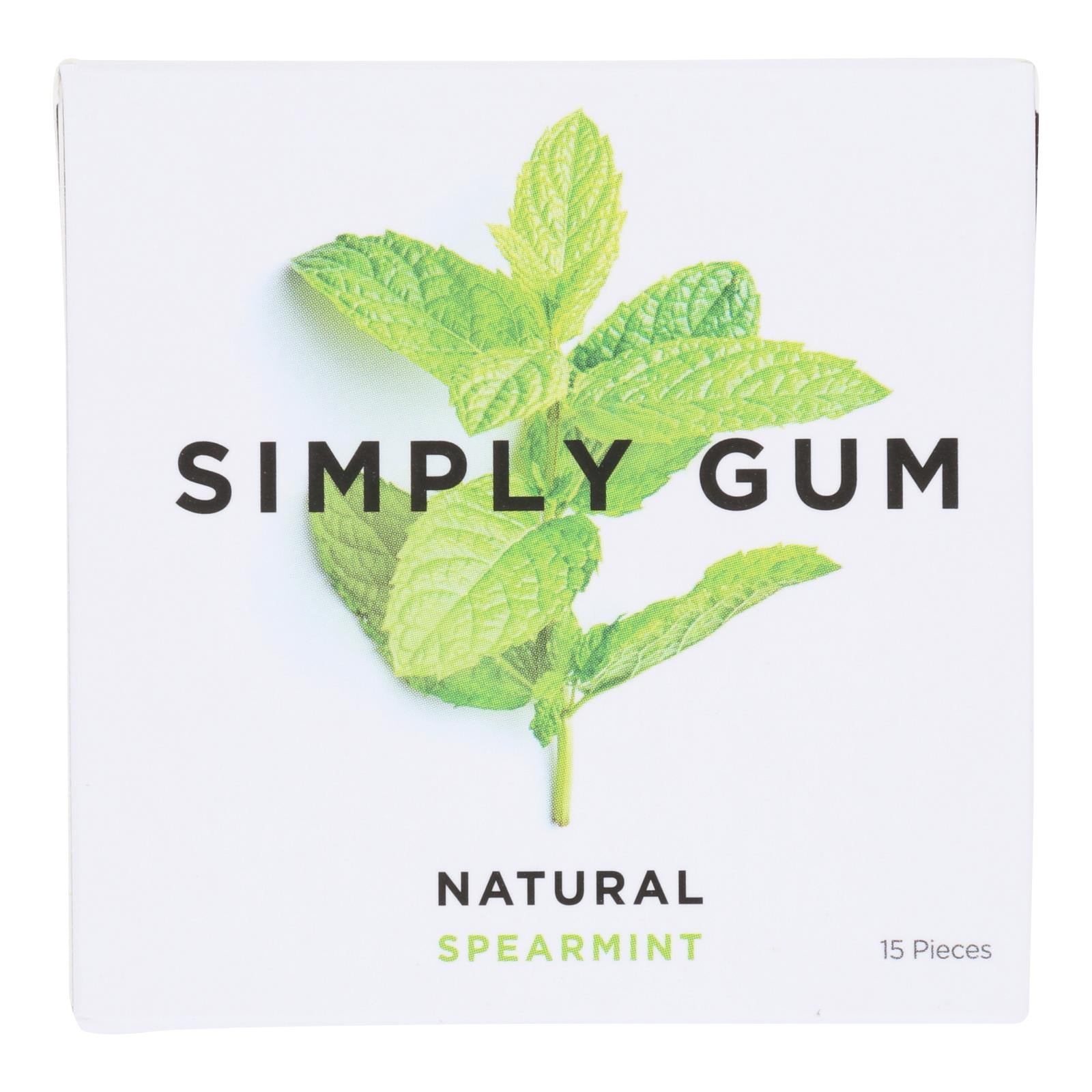 Simply Gum - Gum Spearmint - Case Of 12 - 15 Ct - Maras Green