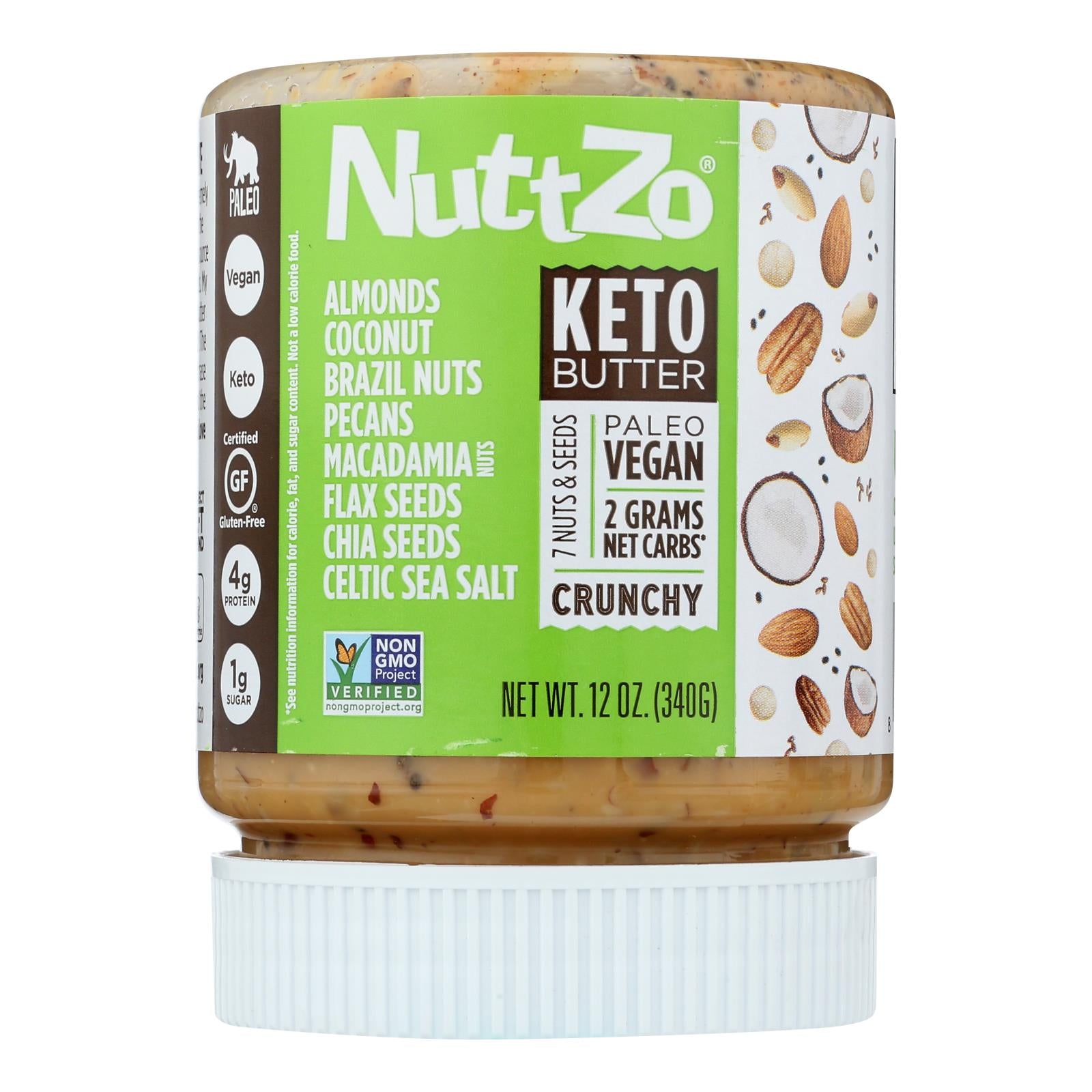 Nuttzo - Nut & Seed Butter Keto - Case Of 6 - 12 Oz - Maras Green