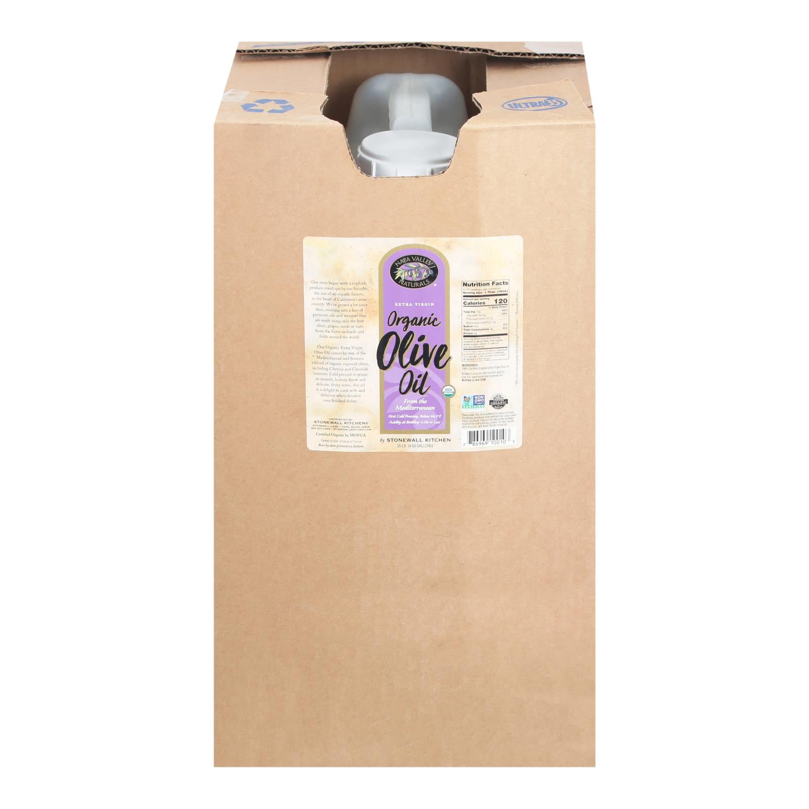 Napa Valley Naturals Organic Extra Virgin Olive Oil - Single Bulk Item - 35lb - Maras Green
