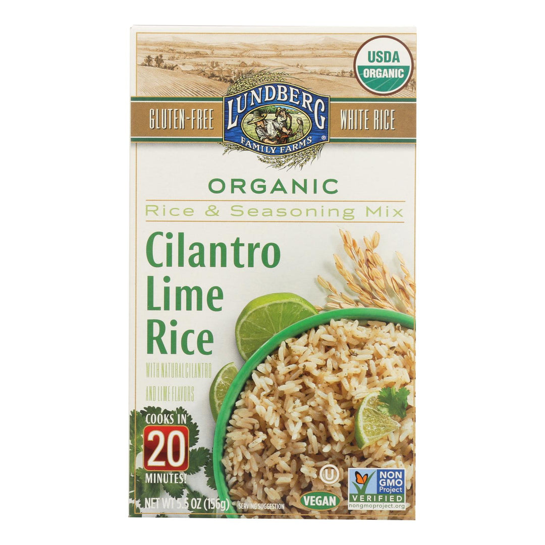Lundberg Family Farms - Rice And Seasoning Mix - Cilantro Lime - Case Of 6 - 5.50 Oz. - Maras Green