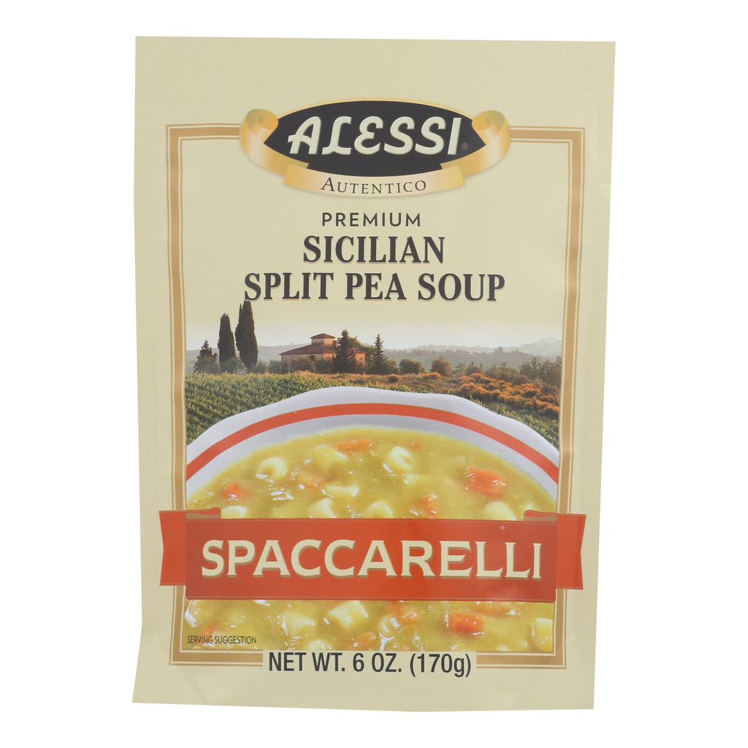 Alessi - Split Pea Soup - Spaccarelli - Case Of 6 - 6 Oz. - Maras Green