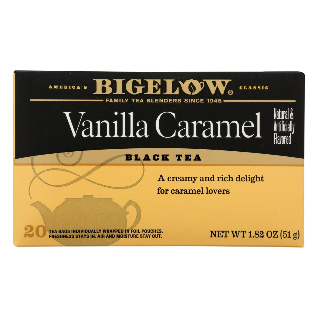 Bigelow Tea Vanilla Caramel Black Tea - Case Of 6 - 20 Bags - Maras Green
