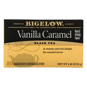 Bigelow Tea Vanilla Caramel Black Tea - Case Of 6 - 20 Bags - Maras Green