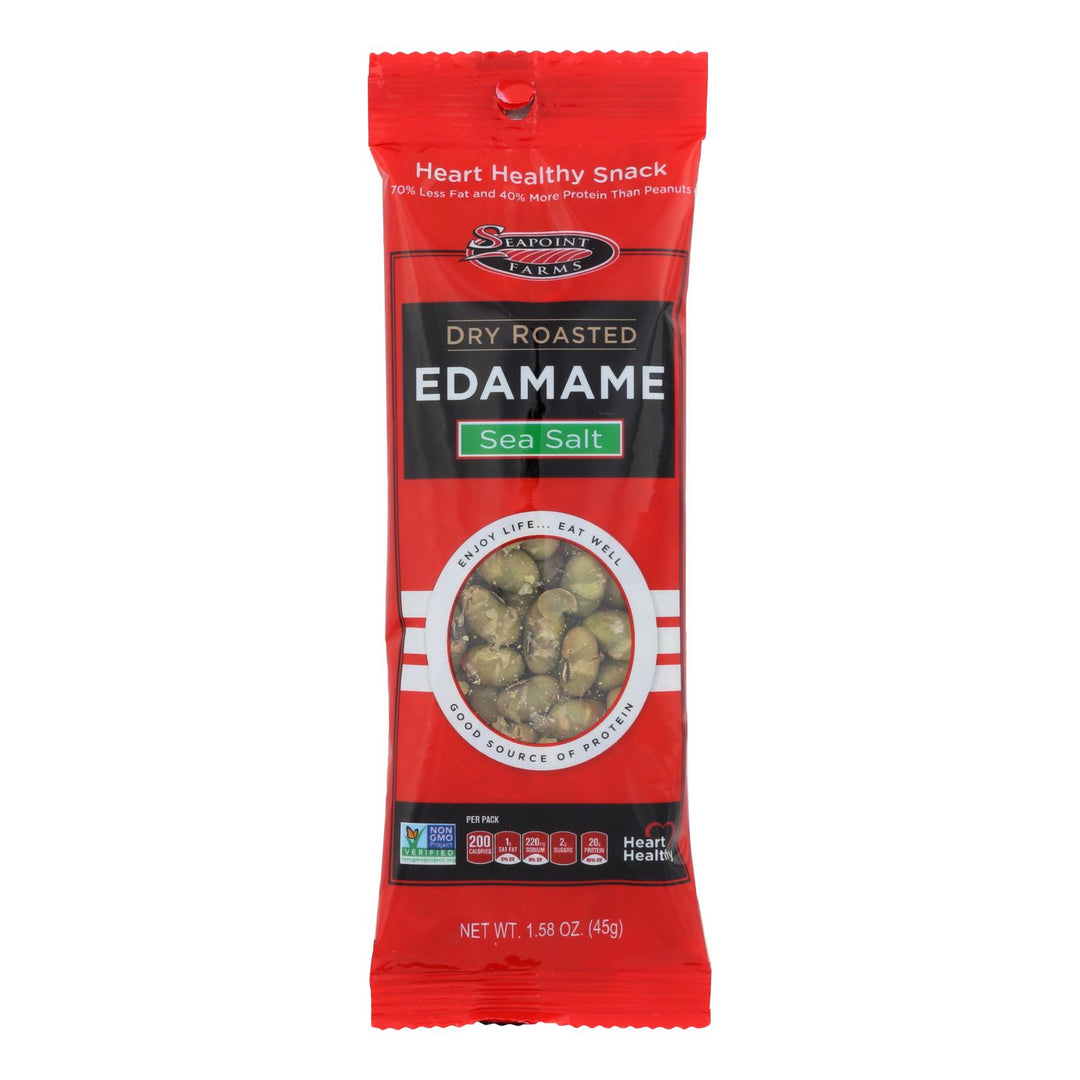 Seapoint Farms Edamame - Dry Roasted - Lightly Salted - 1.58 Oz - Case Of 12 - Maras Green