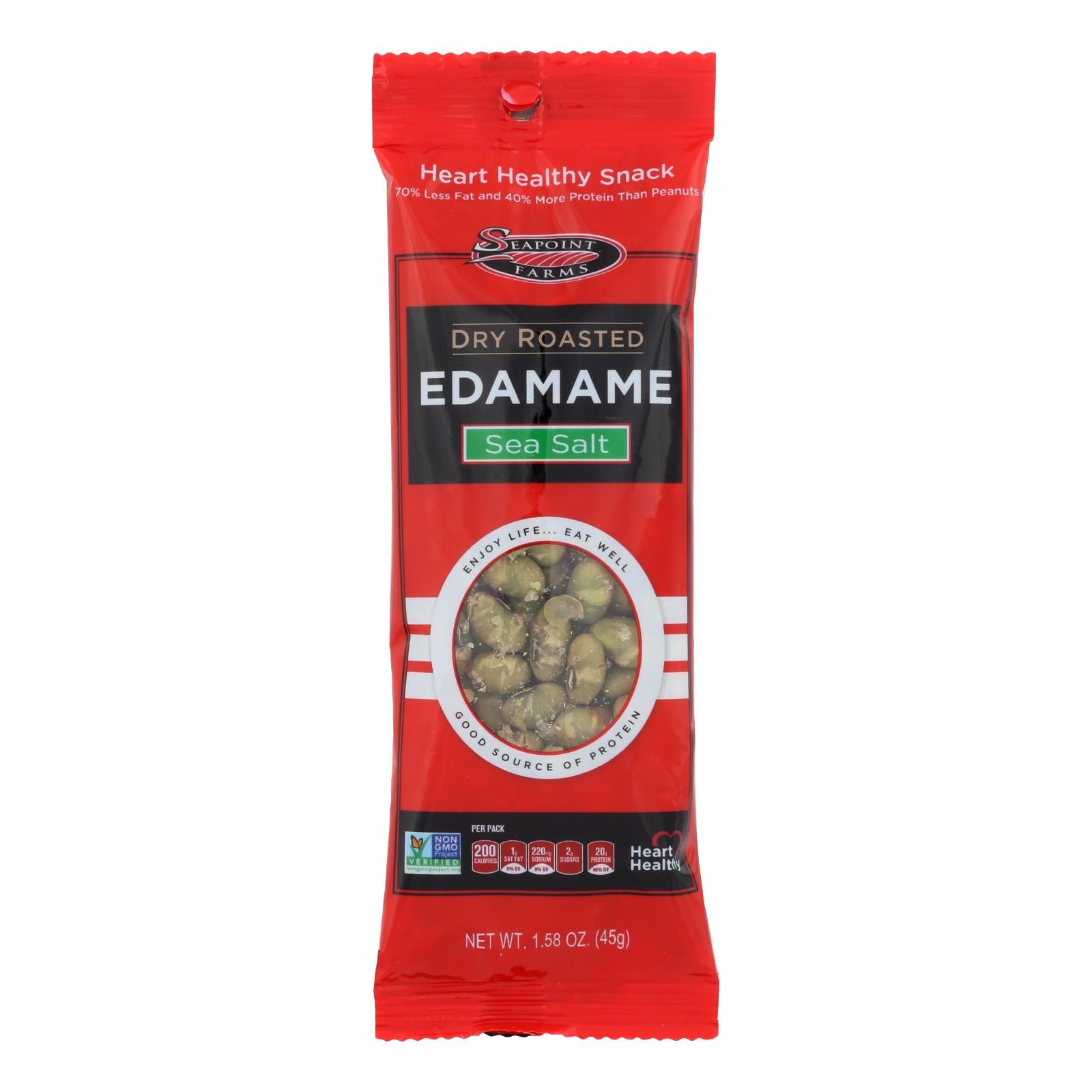 Seapoint Farms Edamame - Dry Roasted - Lightly Salted - 1.58 Oz - Case Of 12 - Maras Green