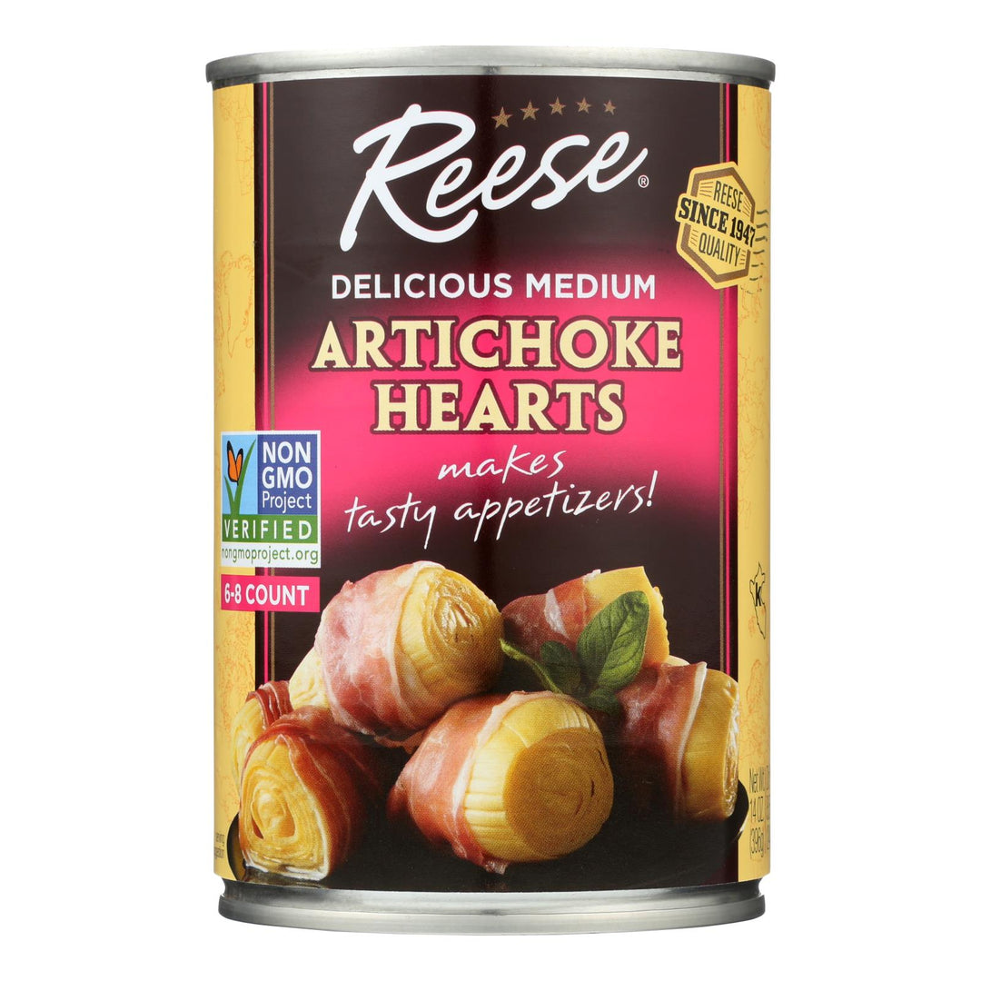 Reese Artichoke Hearts - Delicious Medium - Case Of 12 - 14 Oz. - Maras Green