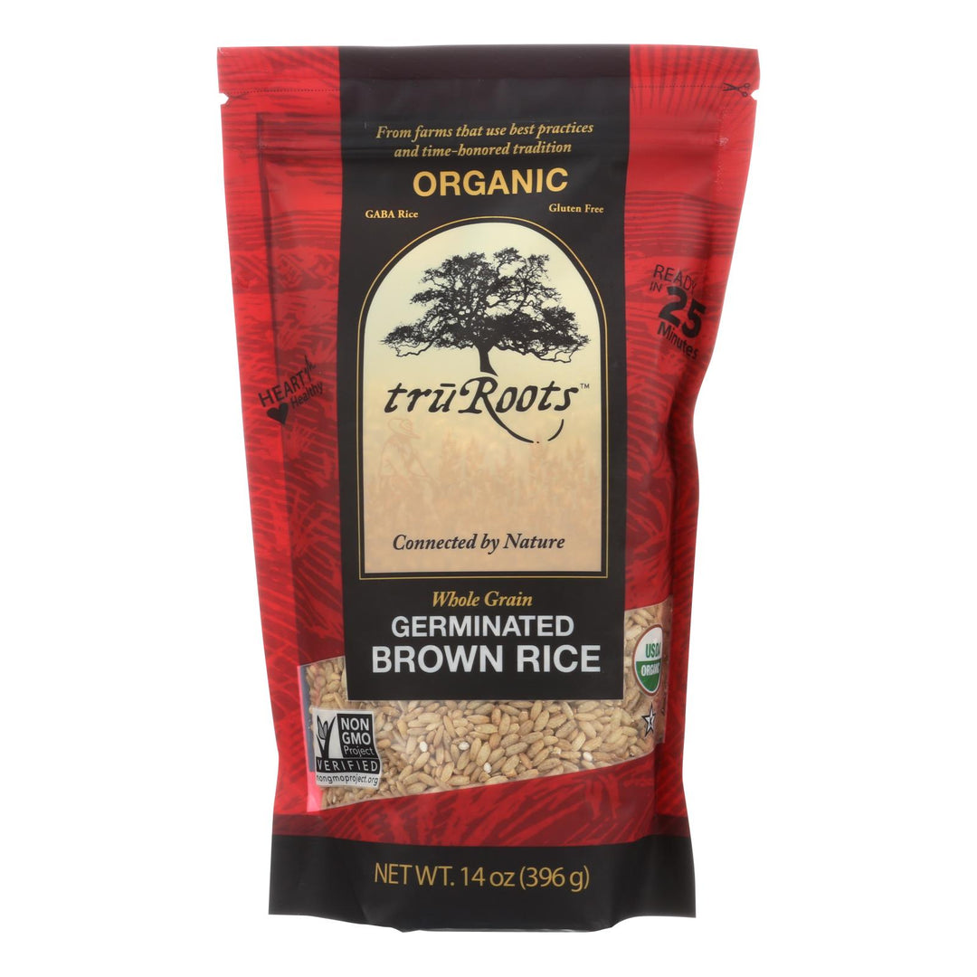 Truroots Organic Germinated Brown Rice - Whole Grain - Case Of 6 - 14 Oz. - Maras Green