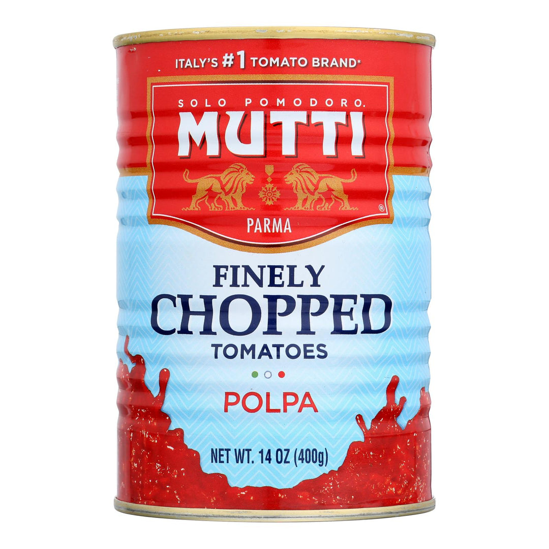 Mutti Finely Chopped Tomatoes Polpa - Case Of 12 - 14 Oz - Maras Green