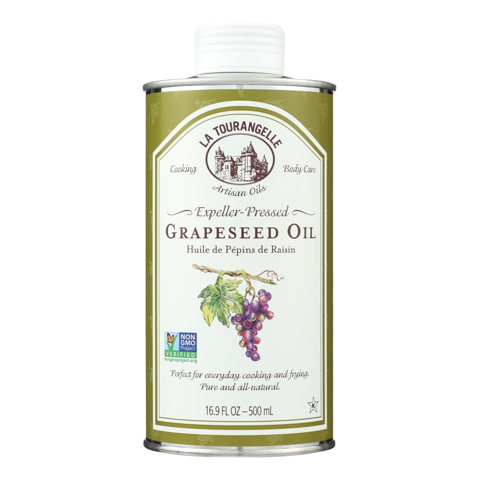 La Tourangelle Grapeseed Oil - Case Of 6 - 16.9 Fl Oz. - Maras Green
