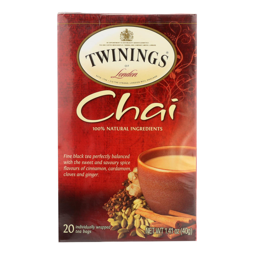 Twinings Tea Chai - Case Of 6 - 20 Bags - Maras Green