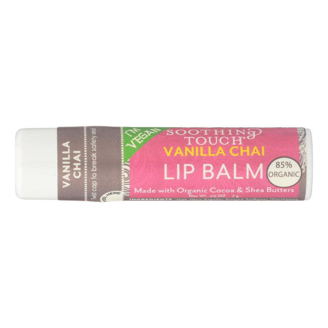 Soothing Touch Lip Balm - Vegan Vanilla Chai - Case Of 12 - .25 Oz - Maras Green