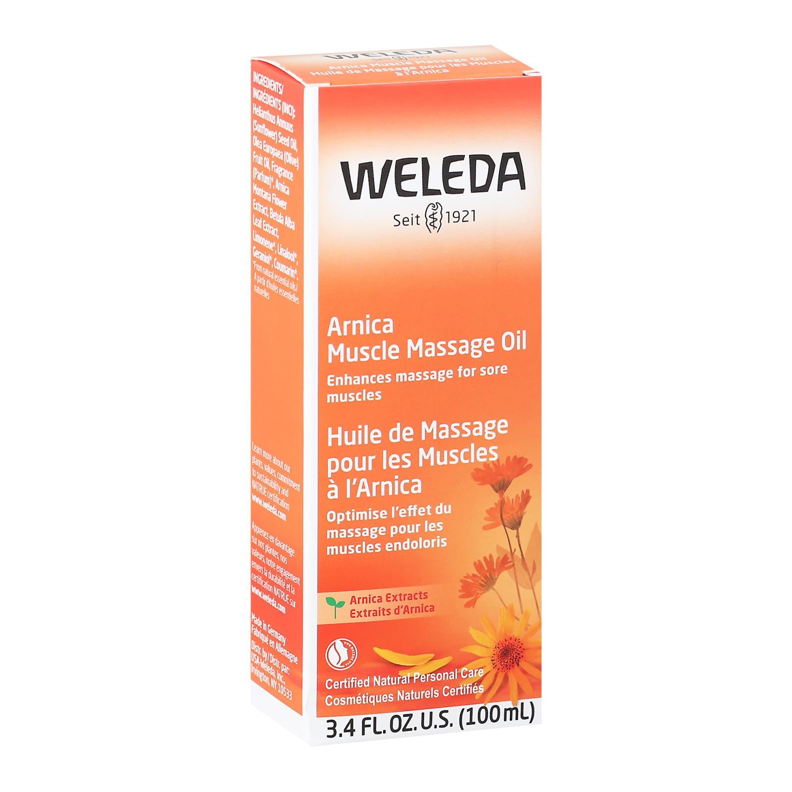 Weleda Massage Oil Arnica - 3.4 Fl Oz - Maras Green