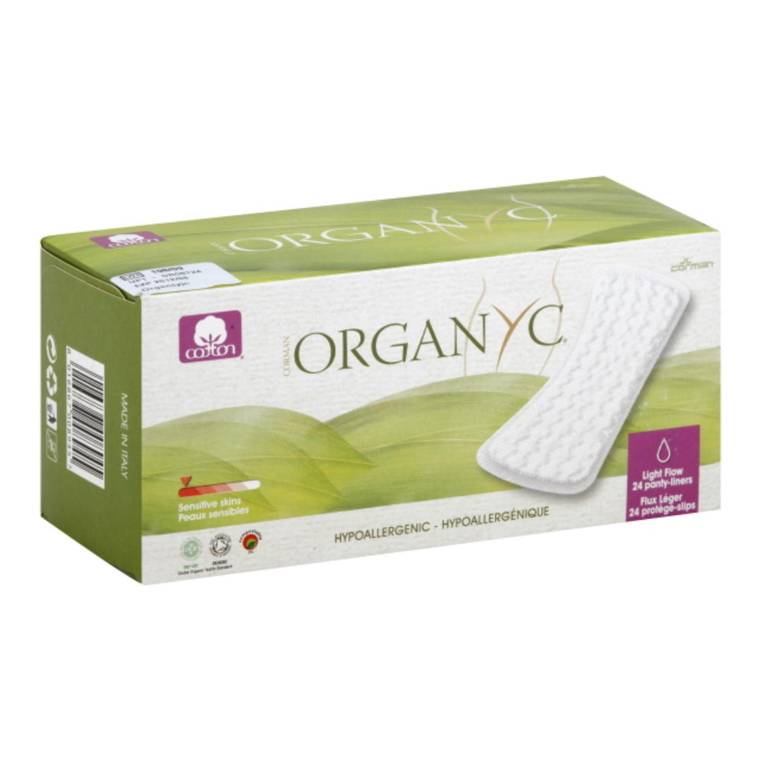 Organyc Cotton Flat Panty Liners - 24 Pack - Maras Green