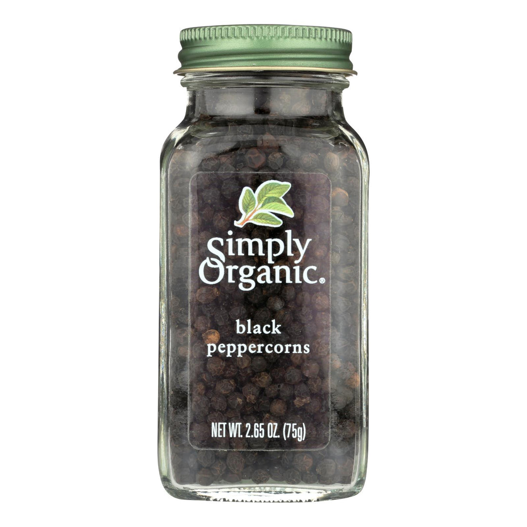 Simply Organic Black Peppercorns - Case Of 6 - 2.65 Oz. - Maras Green