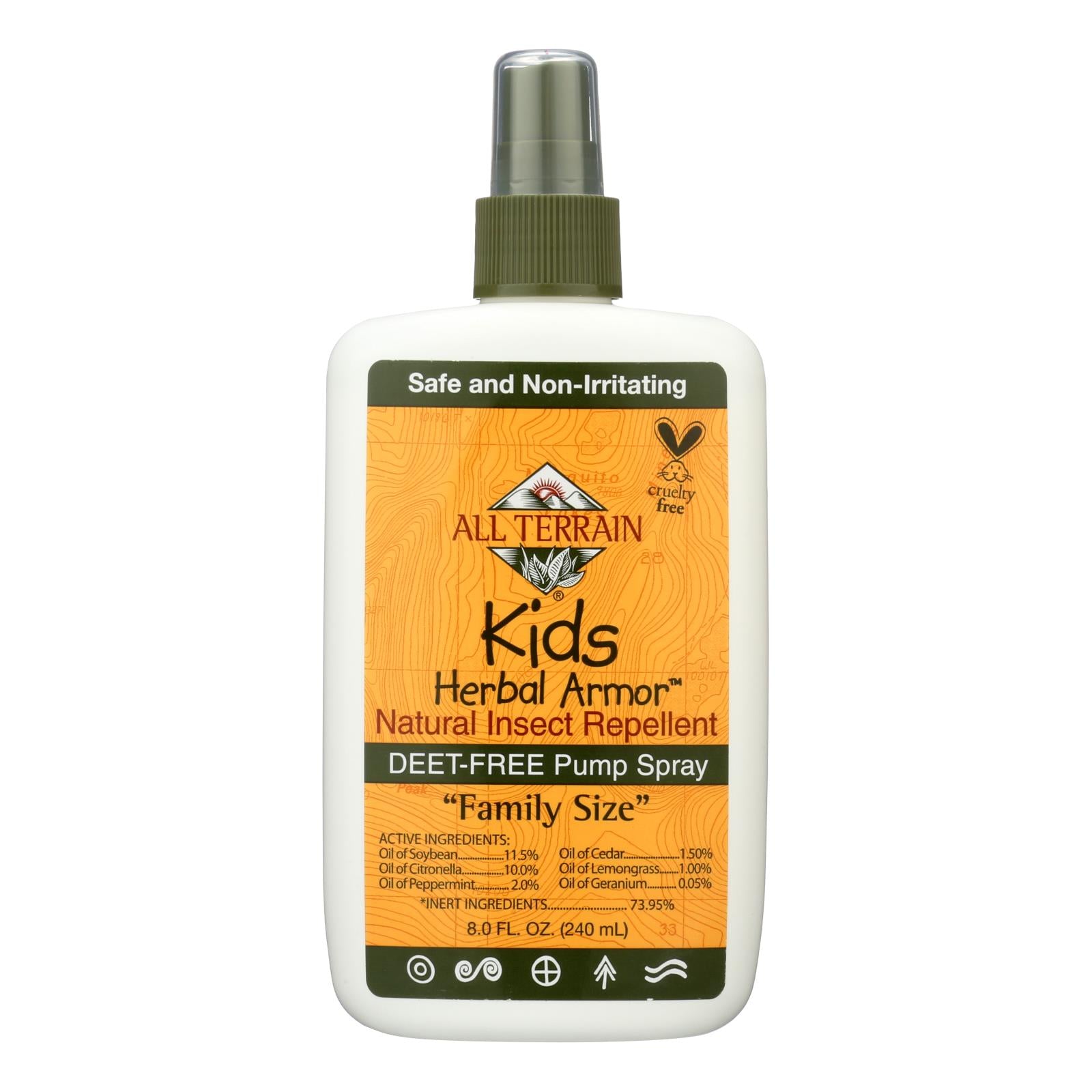 All Terrain - Herbal Armor Natural Insect Repellent - Kids - Family Sz - 8 Oz - Maras Green