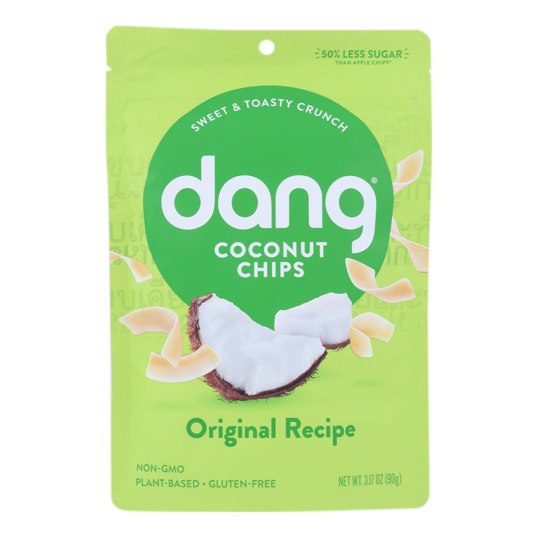 Dang - Toasted Coconut Chips - Original Recipe - Case Of 12 - 3.17 Oz. - Maras Green