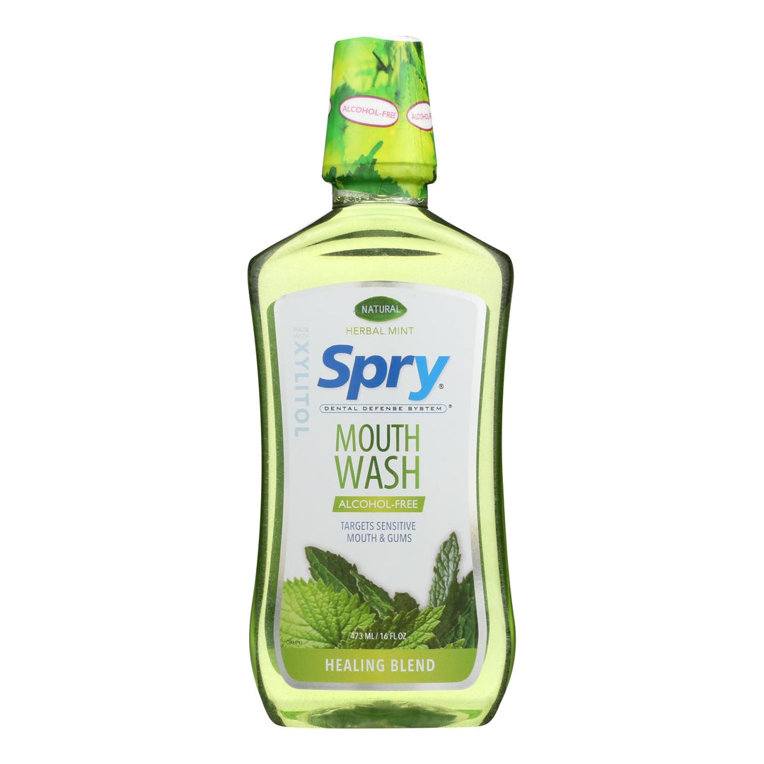 Spry Mouth Wash - Herbal Mint - Af - 16 Fl Oz - Maras Green