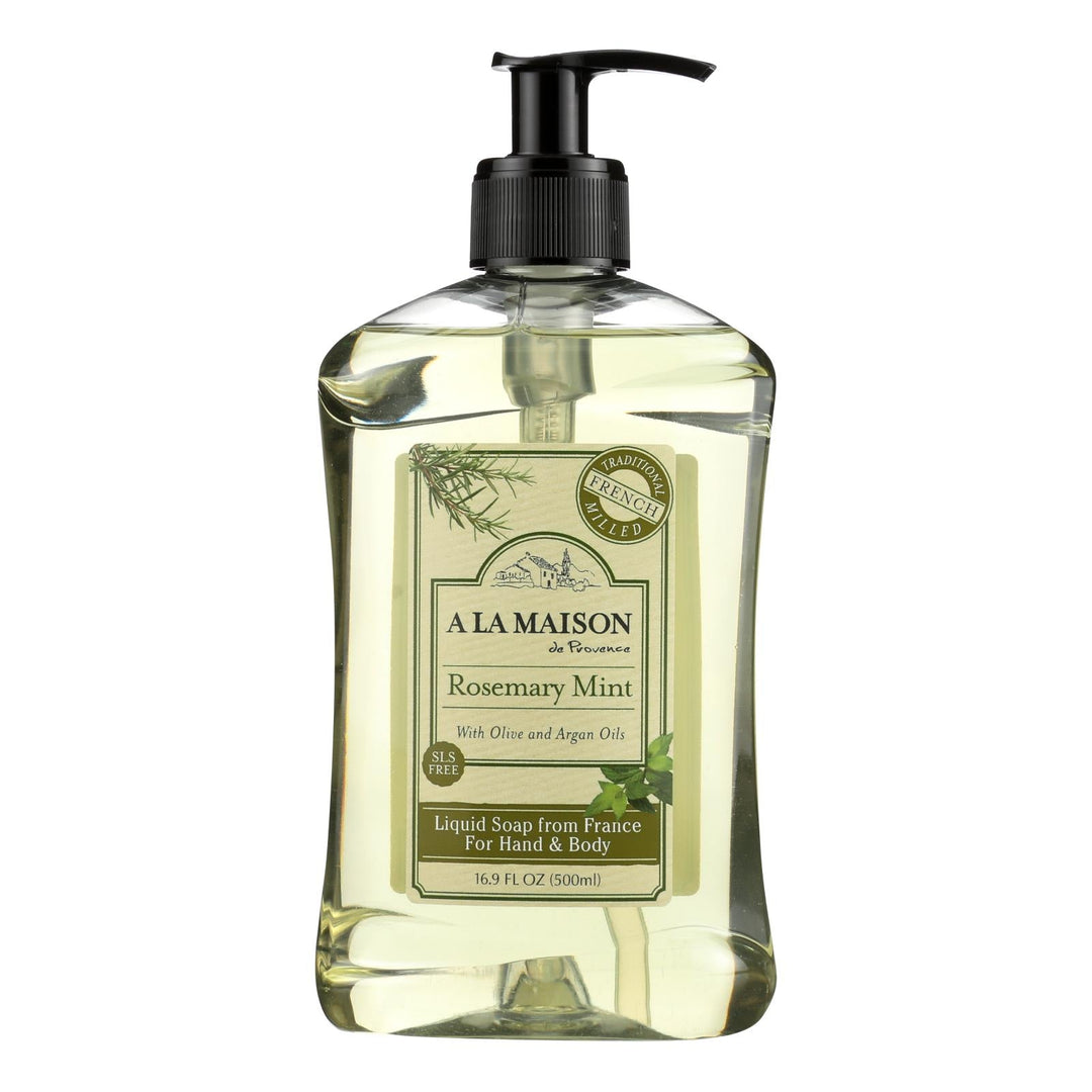 A La Maison - French Liquid Soap - Rosemary Mint - 16.9 Fl Oz - Maras Green