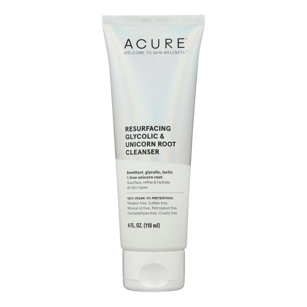 Acure - Cleanser Resfcng Gylc Unicrn - 1 Each - 4 Fz - Maras Green