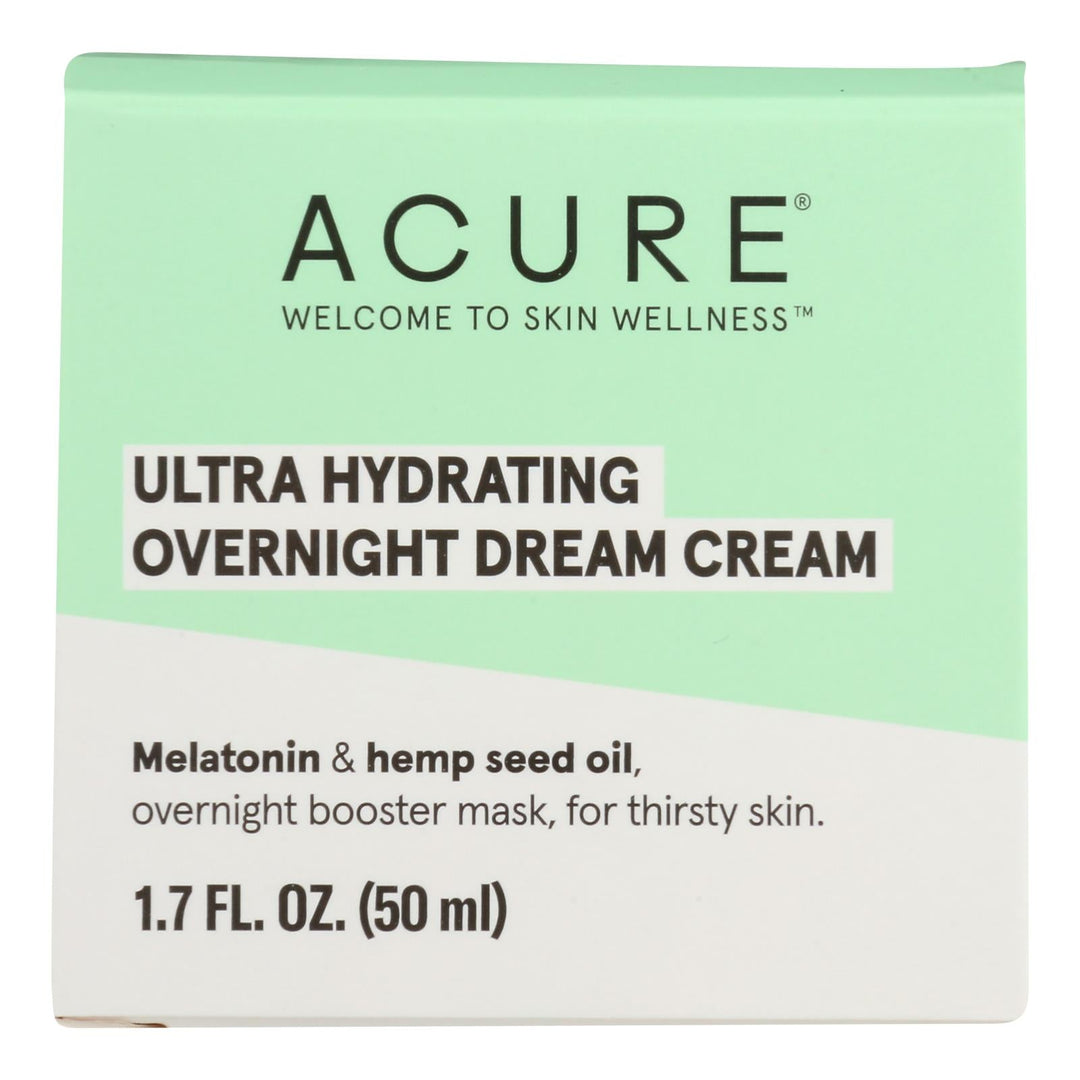Acure - Cream Ultra Hydrt Ovrnght - 1 Each - 1.7 Fz - Maras Green