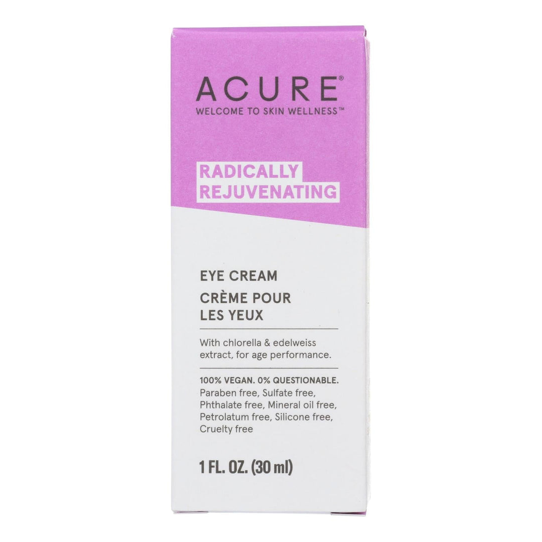 Acure - Eye Cream - Chlorella And Edelweiss Stem Cell - 1 Fl Oz. - Maras Green