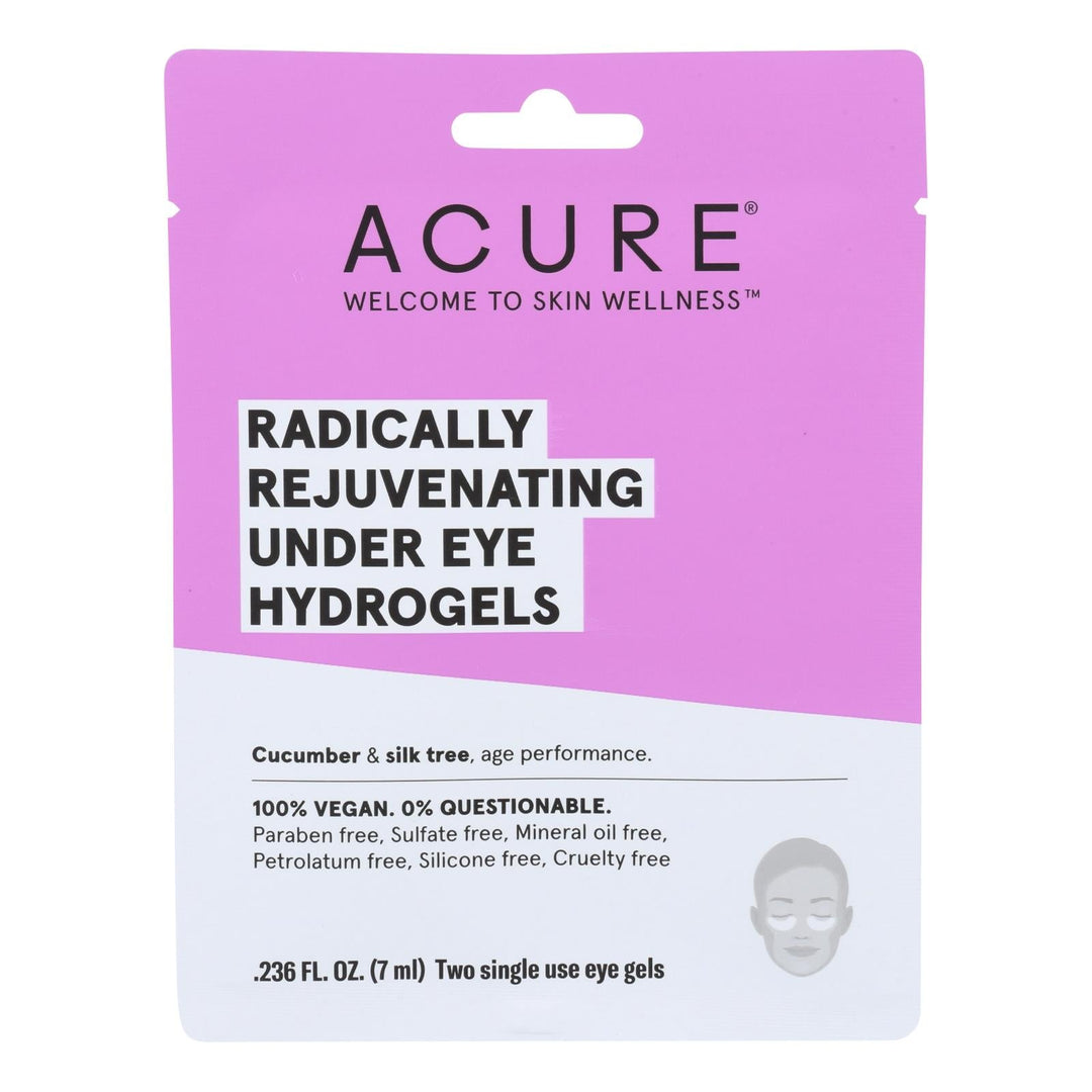 Acure - Under Eye Mask - Radically Rejuvenating Hydrogel - Case Of 12 - 1 Each - Maras Green