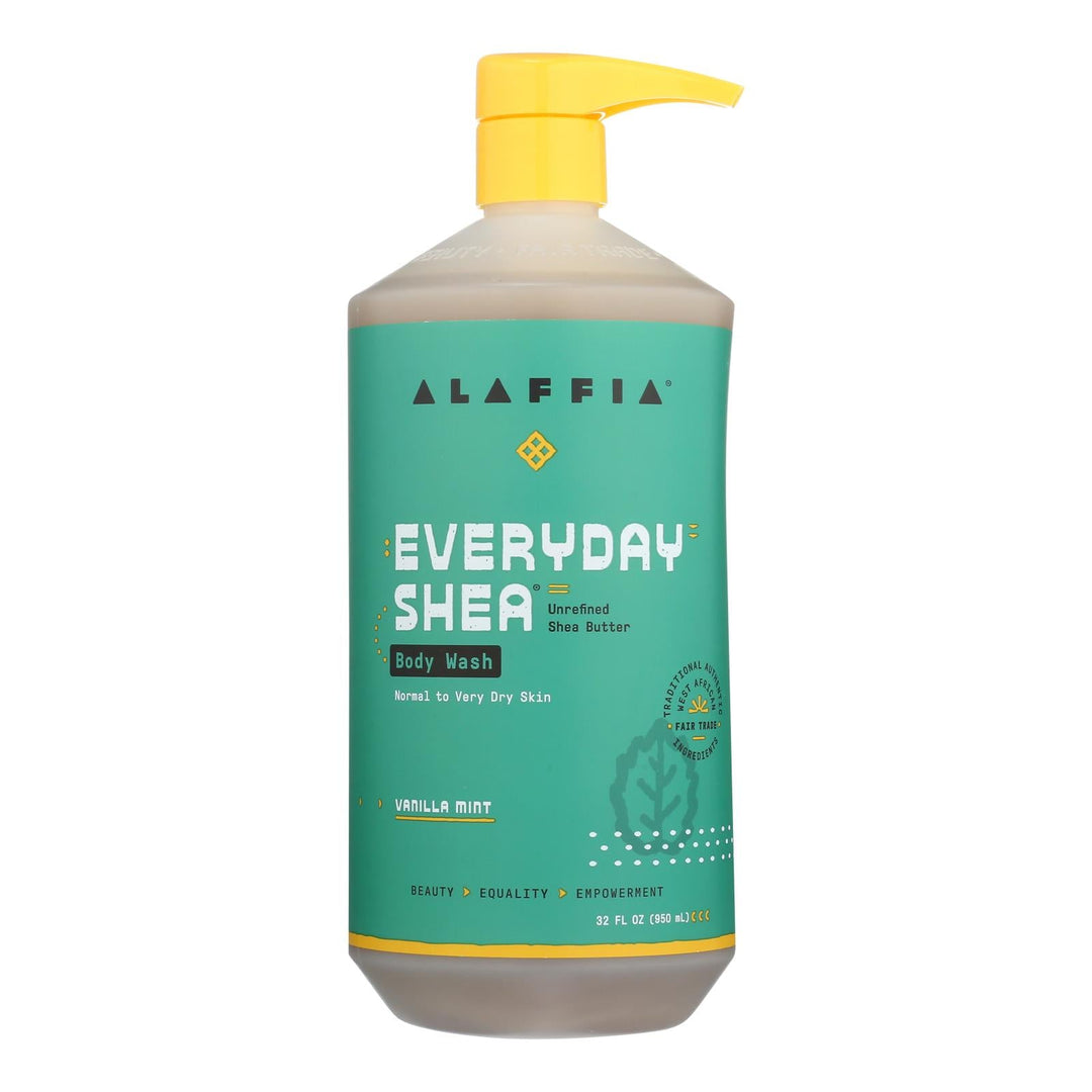 Alaffia - Everyday Body Wash - Shea Vanilla - 32 Oz. - Maras Green