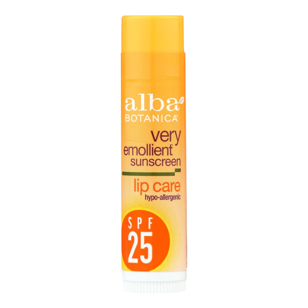 Alba Botanica - Very Emollient Sunblock Lipcare Spf 25 - 0.15 Oz - Case Of 24 - Maras Green