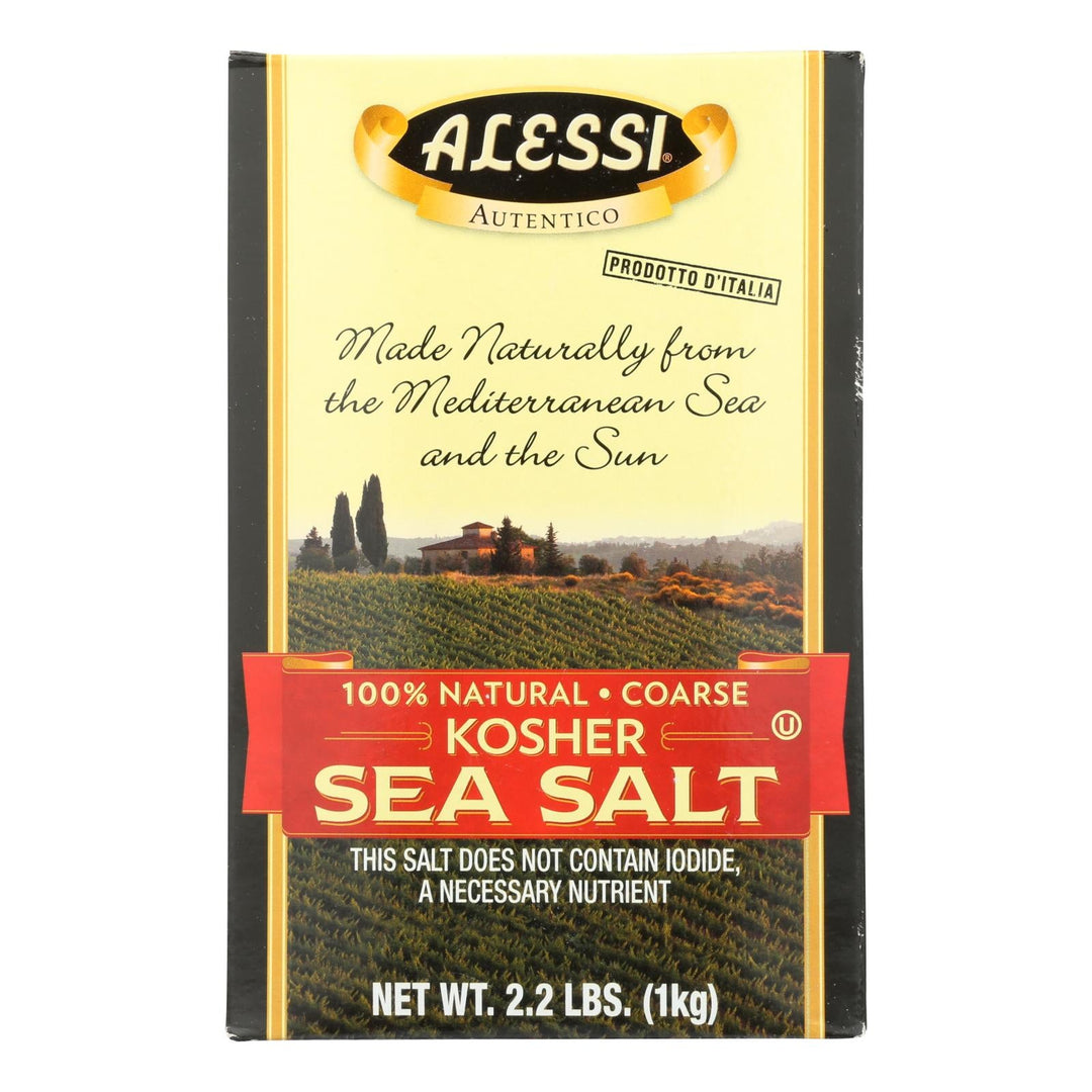 Alessi Kosher Sea Salt - Case Of 6 - 35.3 Oz - Maras Green