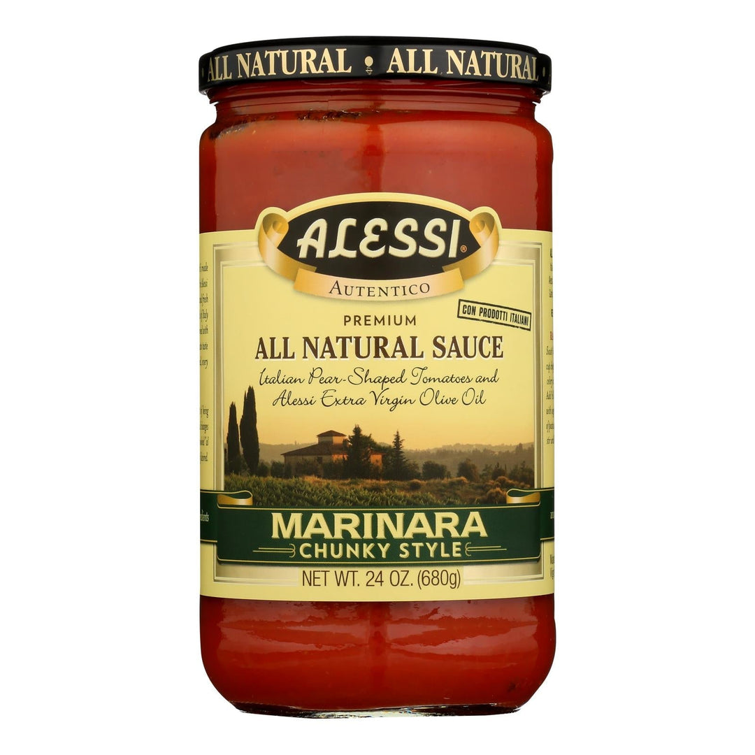 Alessi, Premium All Natural Marinara Sauce - Case Of 6 - 24 Oz - Maras Green