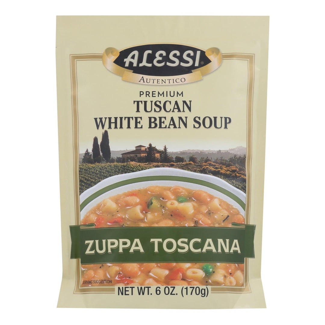 Alessi - Tuscan - White Bean Soup - Case Of 6 - 6 Oz. - Maras Green