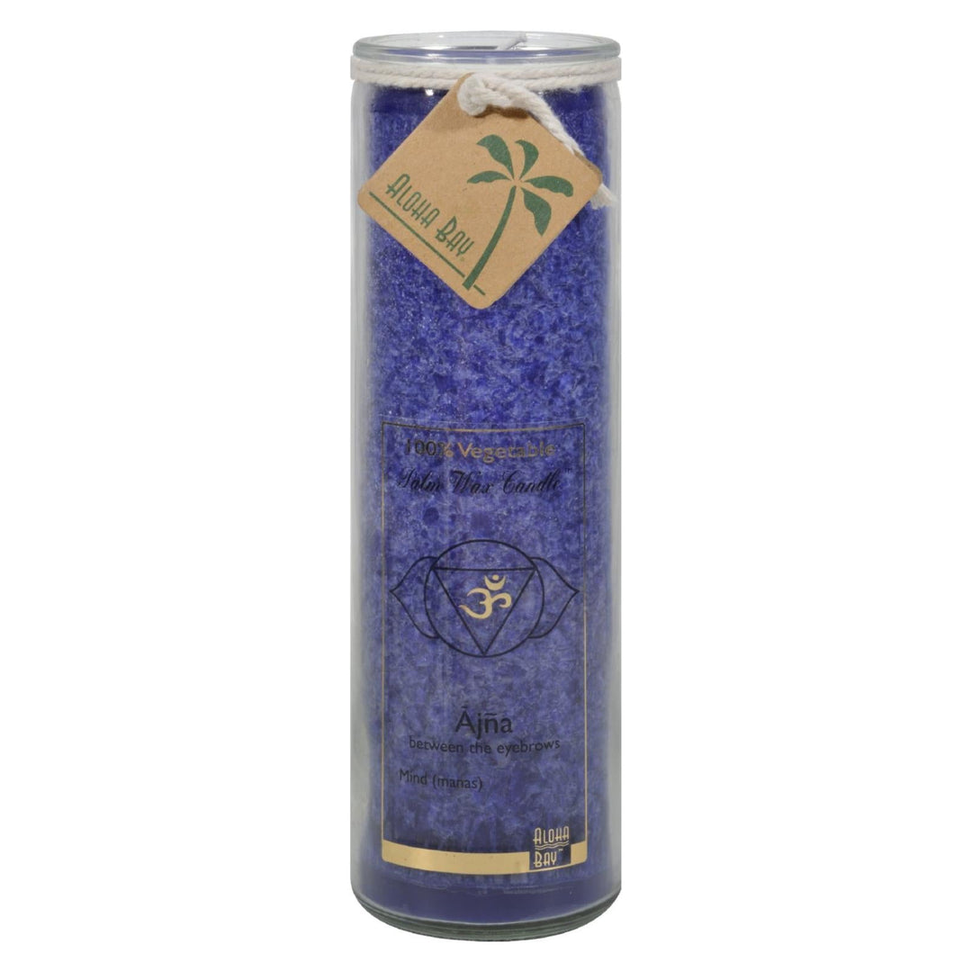 Aloha Bay - Unscented Chakra Jar Abundance Indigo - 1 Candle - Maras Green
