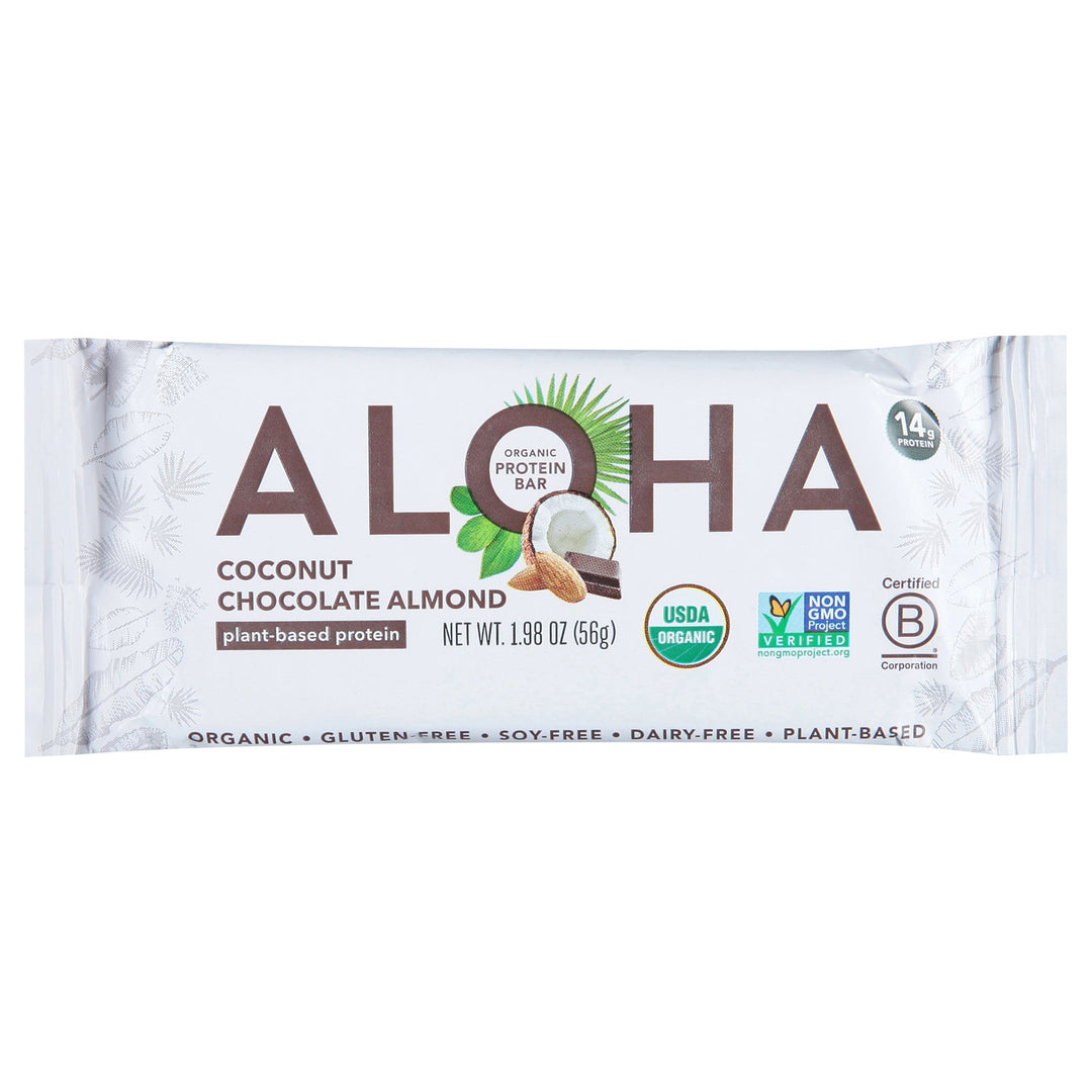 Aloha - Plt Protein Bar Coconut Chocolate - Case Of 12 - 1.98 Oz - Maras Green