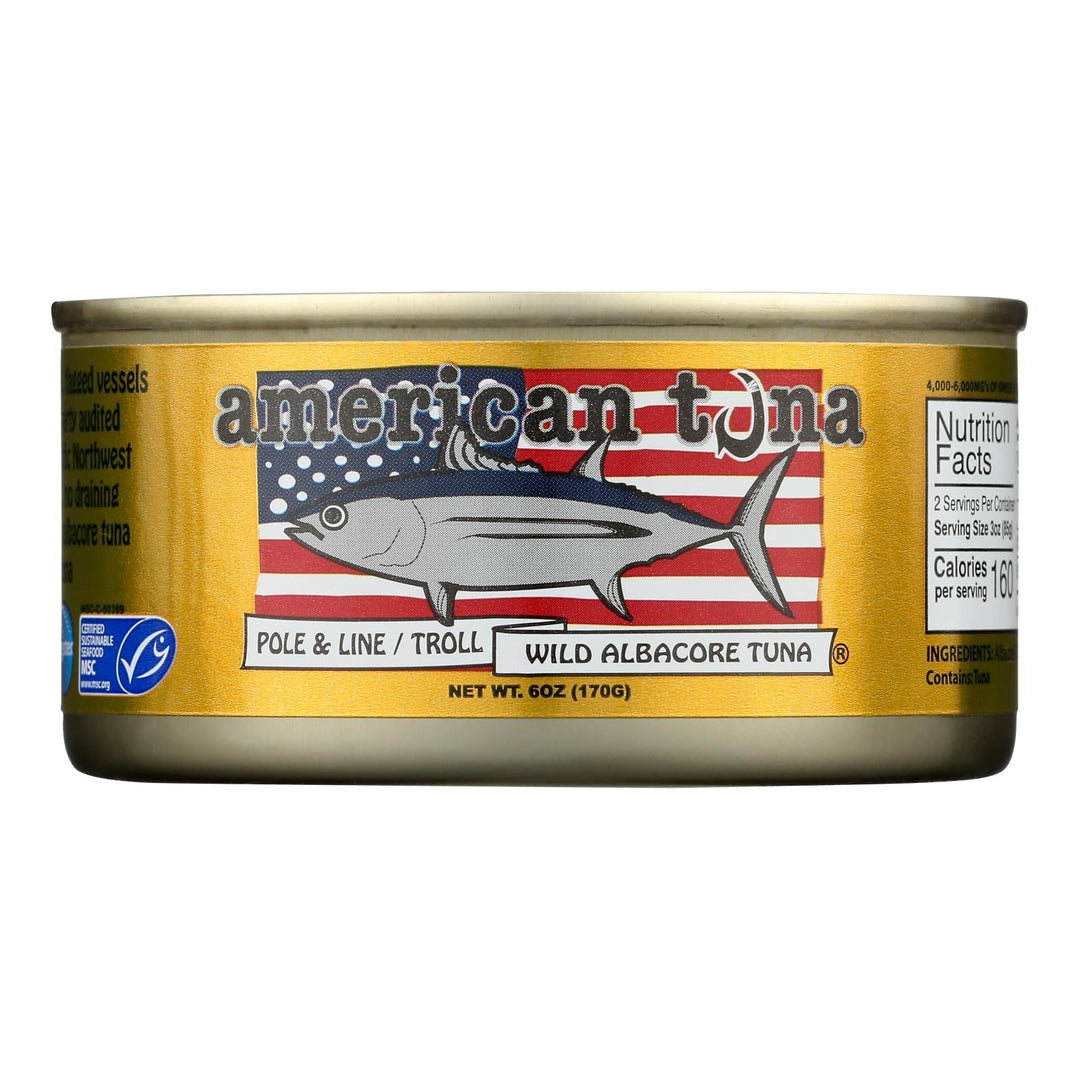 American Tuna - Tuna Wild Albacore With Salt - Case Of 12 - 5 Ounces - Maras Green