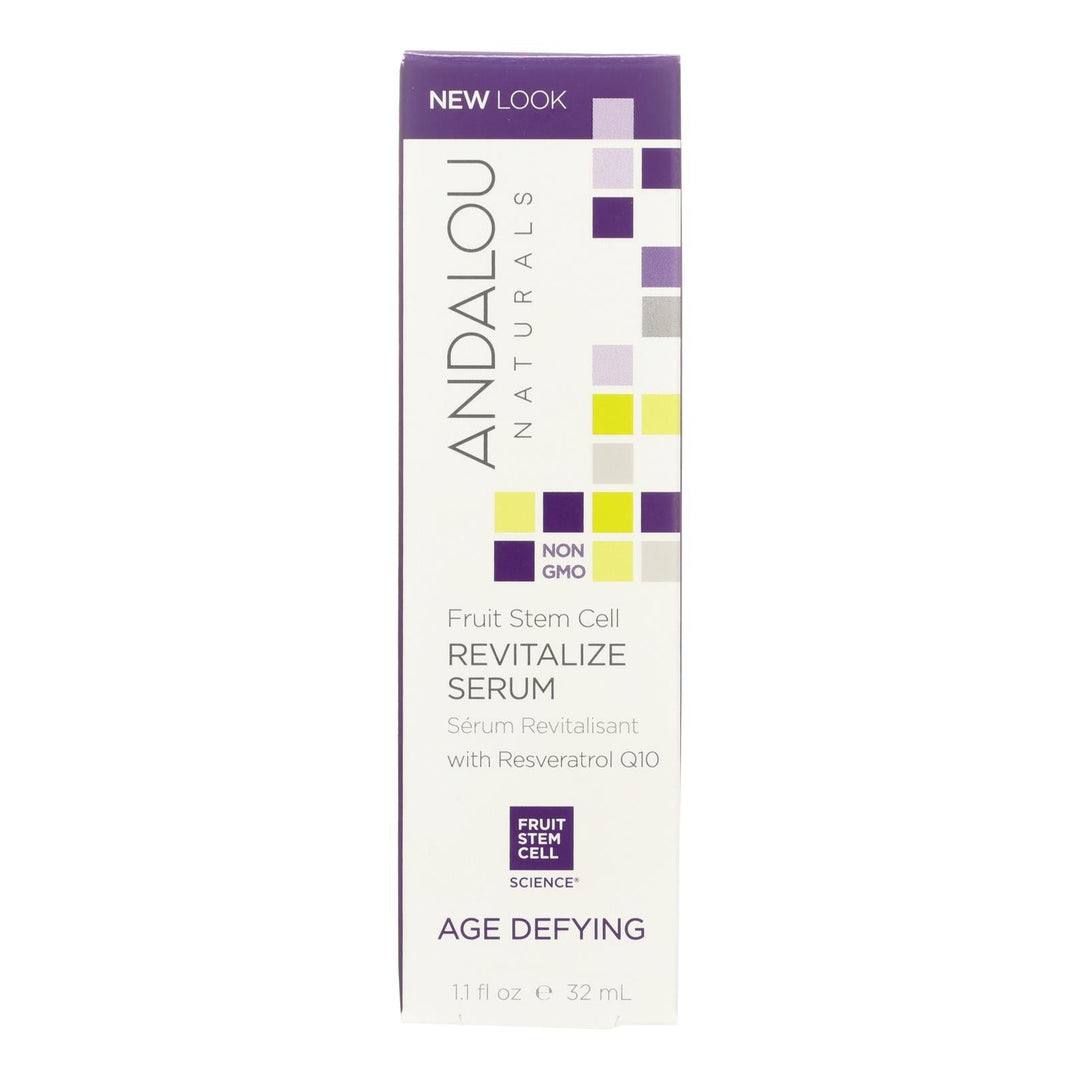 Andalou Naturals Age Defying Revitalize Serum Fruit Stem Cell - 1.1 Fl Oz - Maras Green